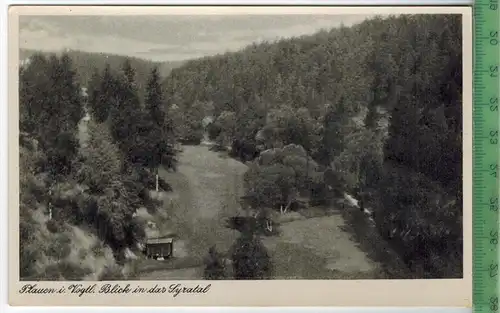Plauen i. Vogtl. Blick in das Syratal um 1930/1940,  Verlag: R. Kallmer, Zwickau , POSTKARTE, Erhaltung: I-II
