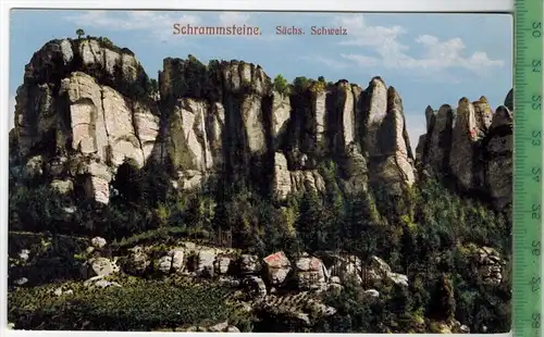 Sächs. Schweiz, Schrammsteine um 1920/1930,  Verlag: Hermann Poy, Dresden, POSTKARTE,  Erhaltung: I-II