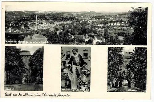 Ahrweiler-Gruß aus der althistorischen Weinstadt um 1950/1960, Verlag: Ka-Ro-Ba-Ne-Großverlag, Bad Neuenahr/Rhld.,