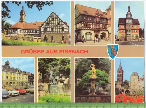 Grüße aus Eisenach, Großformat 21x14,7 cm,1970/1980, Verlag: VEB Bild und Heimat , POSTKARTE, Erhaltung: I-II