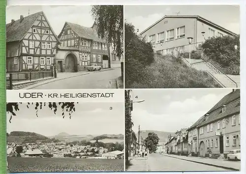 Uder- Kr. Heiligenstadt um 1970/1980, Verlag:, VEB Bild und Heimat, POSTKARTE mit Frankatur, mit Stempel, UDER 21.4.81