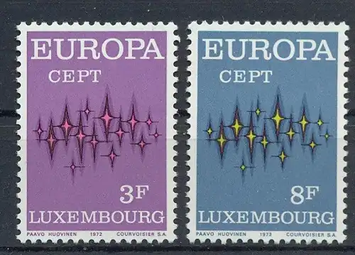 Luxemburg,1972,CEPT, MiNr.846+847**, Satz 2 W  Zustand: I-II