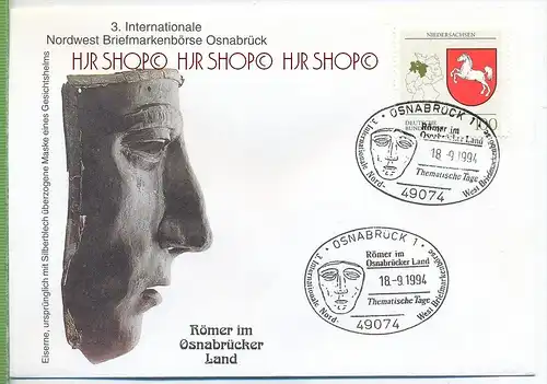 1994,  MiNr. 1662 EF  , mit Stempel Osnabrück ,18.9.1994 3.Internationale Briefmarkenbörse Osnabrück Zustand: I-II, (H)