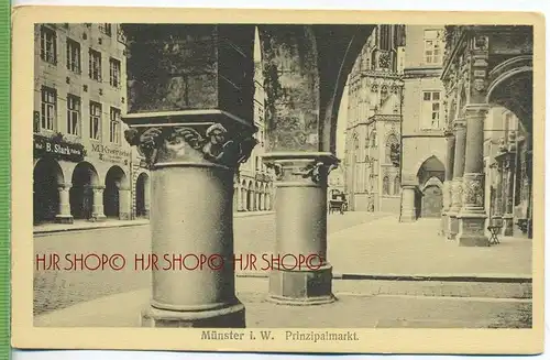 Münster i.W. Prinzipalmarkt., um  1900/1910 Verlag: Bruno Hansmann, Kassel Postkarte unbenutzte Karte , Erhaltung: I-II