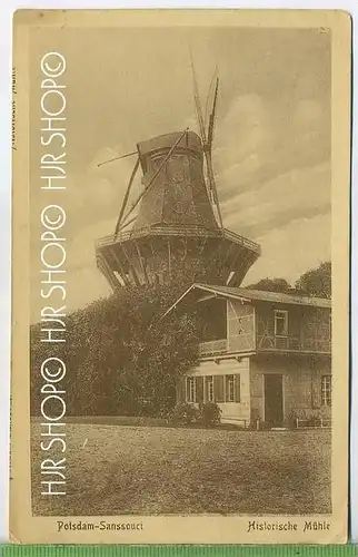 Potsdam-Sanssouci, Historische Mühle um 1910/1920,  Verlag: K.H.B. 1505,  POSTKARTE , unbenutzte Karte , Rücks. beschr.