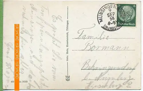 Truppenübungsplatz, Münsingen, 800 m.ü.M. um 1930/1940,  Verlag: Gebr. Metz, Tübingen, POSTKARTE