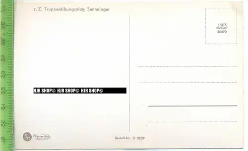 „Truppenübungsplatz Sennelager, Gasthaus 8ter Husar“ um 1920/1930 ungebrauchte Karte