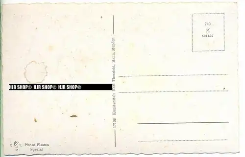 „ Bad Lippspringe, An der Jordanquelle“   um 1930/1940,  Ansichtskarte, ungebrauchte Karte