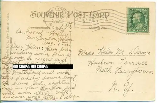 um 1900/1910  Antsichtskarte,  „Neptune Park“ mit Frankatur, Stempel,