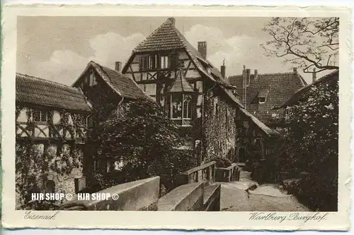 um 1920/1930 Ansichtskarte  „Die Wartburg Burghof“ , ungebrauchte Karte