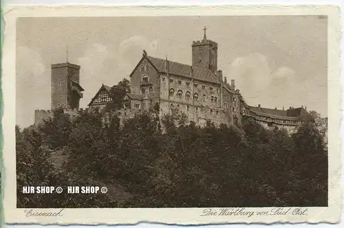 um 1920/1930 Ansichtskarte  „Die Wartburg von Süd-Ost“ , ungebrauchte Karte