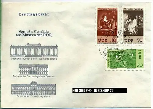 1967,Vermißte Gemälde, FDC2, gest.