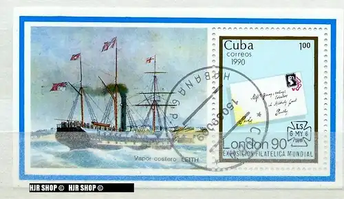 1990,STAMP WORLD LONDON 90., BL.120 gest.