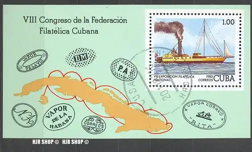 1982,  Briefmarkenausstellung, BL.74 gest.