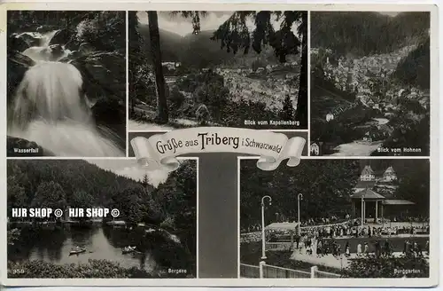 um 1930/1940 Ansichtskarte,  „ Grüße aus Triberg“ mit Frankatur