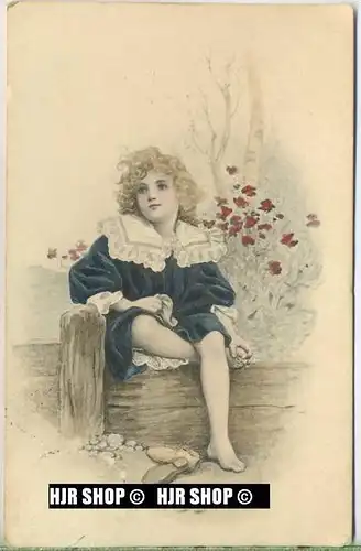 um 1910/1920 Ansichtskarte,  „ Knabe“ mit Frankatur