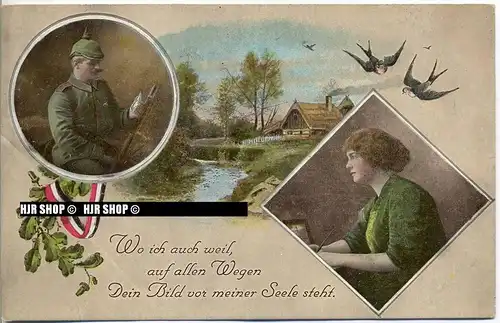 um 1910/1920 Ansichtskarte, FELDPOST  „ Soldatenpost“