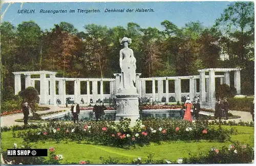um 1910/1920 Ansichtskarte,  Feldpost  “Denkmal der Kaiserin“,  gelaufene Karte mit Stempel