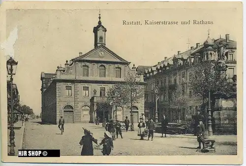 “Kaiserstrasse und Rathaus“,  gelaufene Karte ohne Frankatur