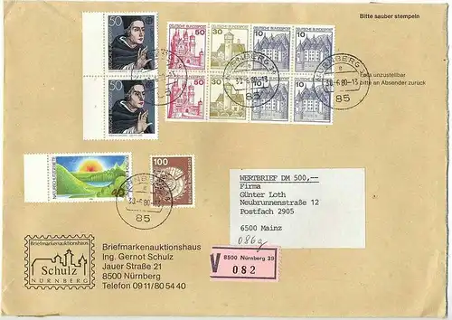 Wert-Brief, 30.06.1980, NÜRNBERG – MAINZ,