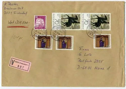 Wert-Brief, 25.06.1980, FRIELENDORF – Mainz