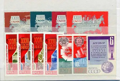 Sowjetunion, 11 x  verschiedene Marken und Werte