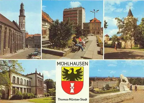 Ansichtskarte, Mühlhausen-Thomas Müntzer-Stadt