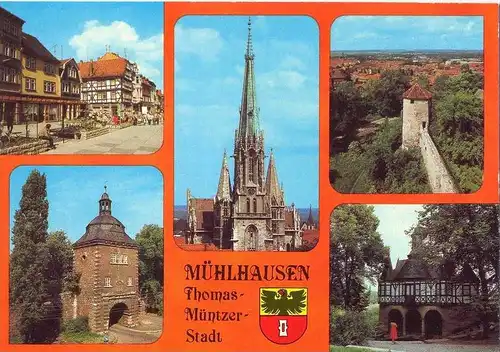 Ansichtskarte, Mühlhausen-Thomas Müntzer-Stadt
