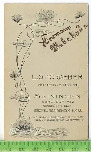 Fotographie, L. Otto Weber, Meiningen kl. Format, s/w, I-II,