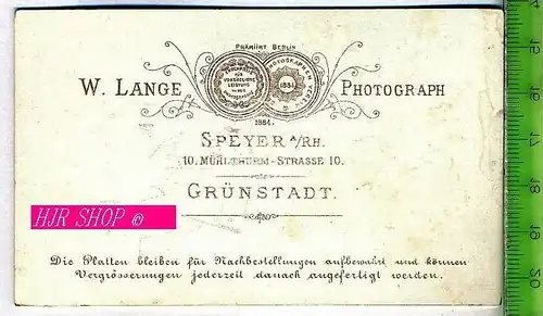 Fotographie, W. Lange, Speyer  kl. Format, s/w, I-II,