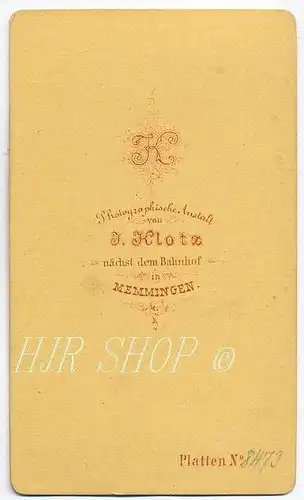 J. Klotz, Memmingen vor 1900 kl. Format, s/w., I-II