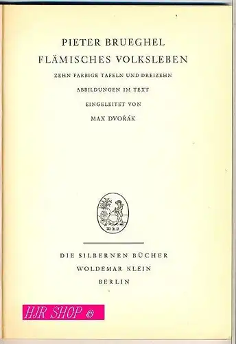 PIETER BRUEGHEL; Flämisches Volksleben