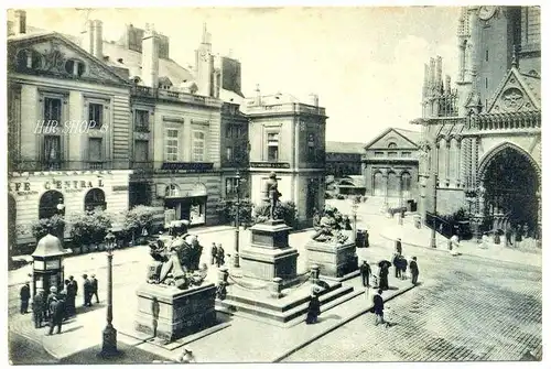 Metz Paradeplatz mit Fabert-Denkmal, gelaufen 13.10.1906