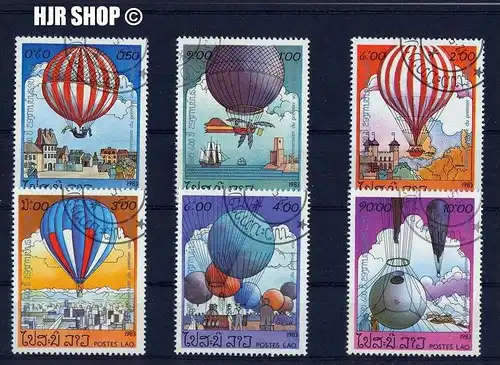 1983, 6 x Ballon, Laos