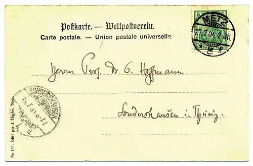 Longeville,   bei Metz, gelaufen 27.04.1904