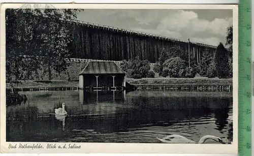 Bad Rothenfelde, Blick a. d. Saline 1950, Verlag: --------. FELD- Postkarte, mit Frankatur, Stempel, Maße: 14  x 9 cm