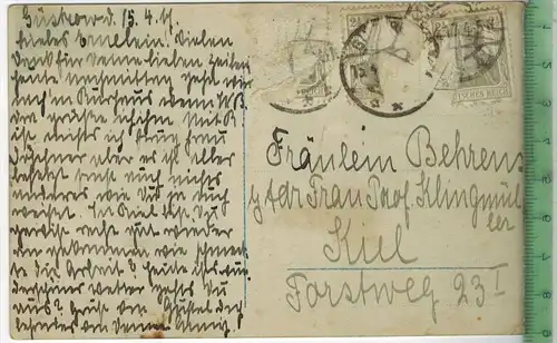 Henny Porten, 1917, Verlag: ------,  Postkarte, sauber gestempelt mit Frankatur, Stempel, 15.4.17,  Maße: 14  x 9 cm