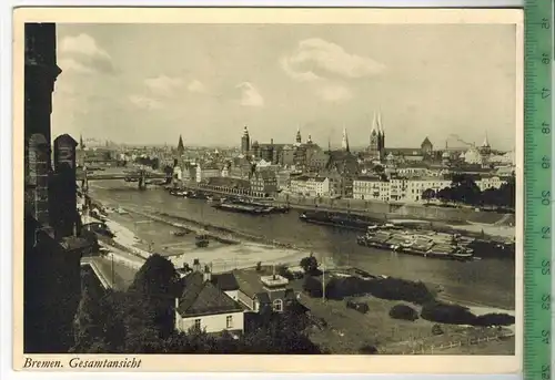 Bremen, Gesamtansicht, Verlag: --------,   Postkarte,  unbenutzte Karte, Maße: 15 x 10,5 cm, Erhaltung: I-II,