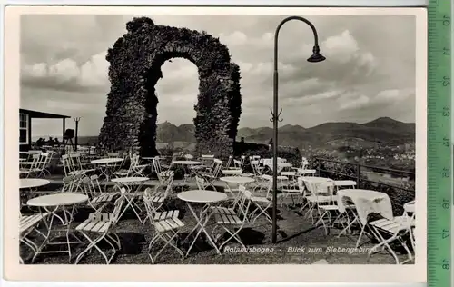 ROLANDSBOGEN-BLICK ZUM SIEBENGEBIRGE, Verlag: --------,  Postkarte (Foto) unbenutzte Karte, Erhaltung: I -II,