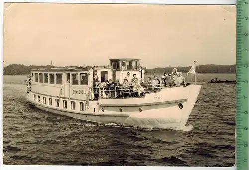 M.S. Concordia, Weiße Flotte Potsdam, 1963, Verlag: -----------------, POSTKARTE. Frankatur,  Stempel,  Erhaltung: