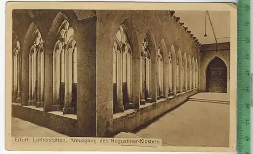 Erfurt, Lutherstätten. Kreuzgang des Augustiner-Klosters, Verlag: ------,   Postkarte, unbenutzte Karte,