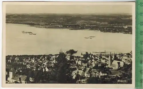 BREGENZ 1930, Verlag: PHOTOGLOB, ZÜRICH ----, POSTKARTE, Frankatur,  Stempel, BREGENZ -25.3.30,  Erhaltung: I-II,