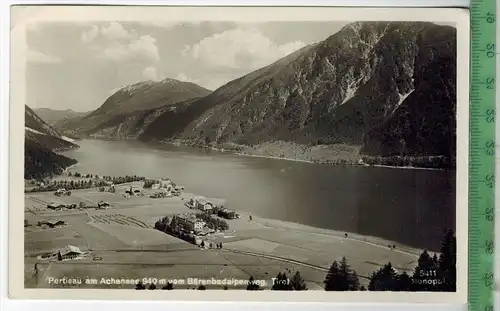PERTISAU AM ACHENSEE 1930, Verlag: L MONOPOL --, POSTKARTE, Frankatur,  Stempel, MAURACH AM ACHENSEE-11.8.30