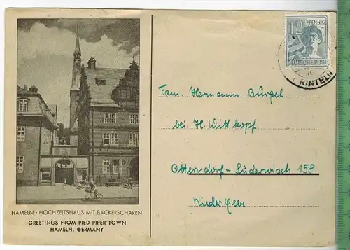 Postkarte, ; 1947 -