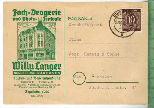 Postkarte Geschäftspost  1947 -