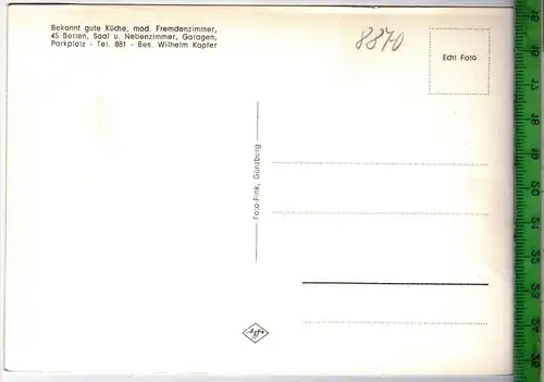 Günzburg Donau, Gasthof zum Lamm, Verlag: Fink, Günzburg,  POSTKARTE, Erhaltung: I-II, Karte wird in Klarsichthülle