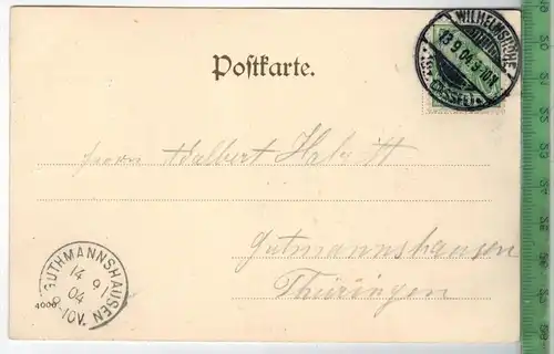 Gruß aus Wilhelmshöhe -1904-, Verlag: O. Schleich, Dresden , POSTKARTE mit Frankatur, Mit Stempel, WILHELMSHÖHE