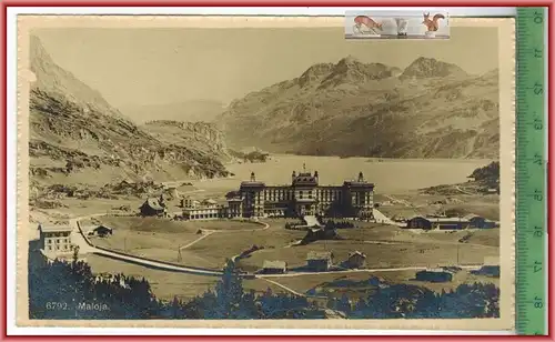 Maloja, Verlag: Wehrli A.G., Zürich,  POSTKARTE, Erhaltung: I-II, unbenutzt, Karte wird in Klarsichthülle verschickt.