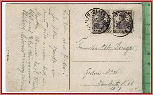 Ruppiner Schweiz -1926-, Verlag: J.L.R.,  POSTKARTE mit Frankatur, mit Stempel, GÜHLEN GLIENICKE ,Erhaltung: I-II