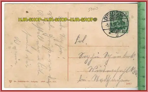 Köln - Partie im Volksgarten -1912- Verlag: Dr. Trenkler Co., Leipzig,  POSTKARTE mit Frankatur, mit Stempel, DÜSSELDORF